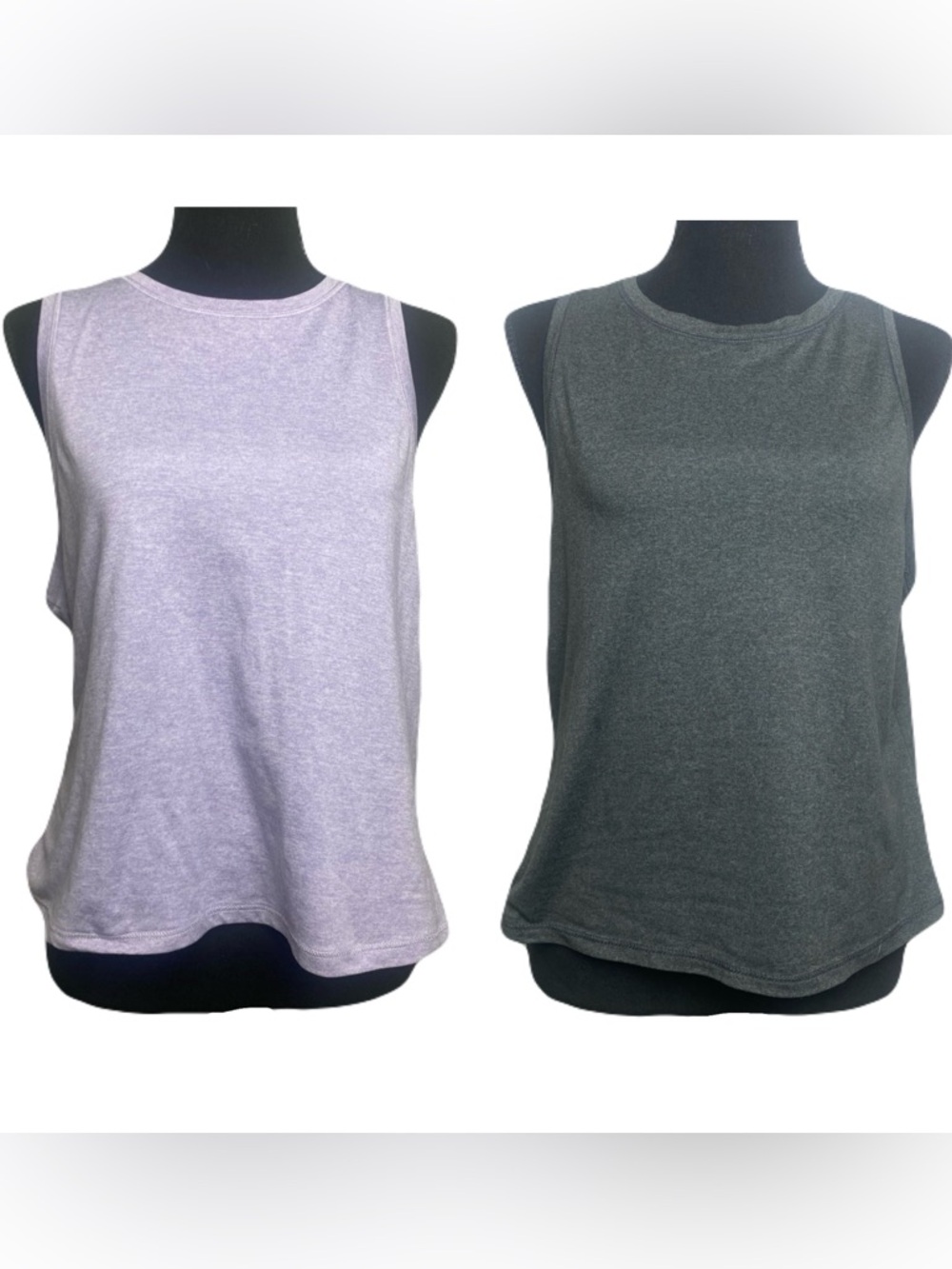 Lot Of 2 Yogalicious Sleeveless Gray & Purple Women's Tops Size Small